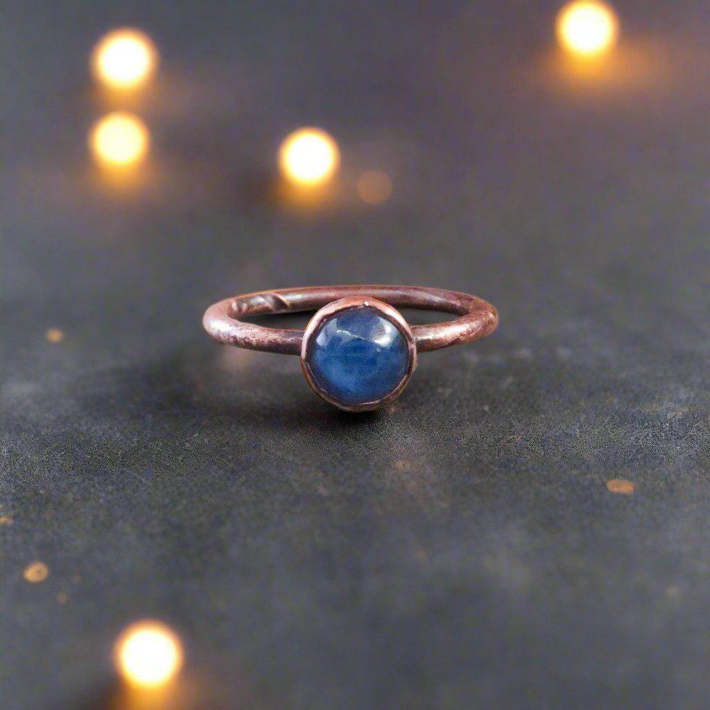 Handmade Blue Kyanite Ring for Intuition and Tranquility - Blackbird & Sage Jewelry