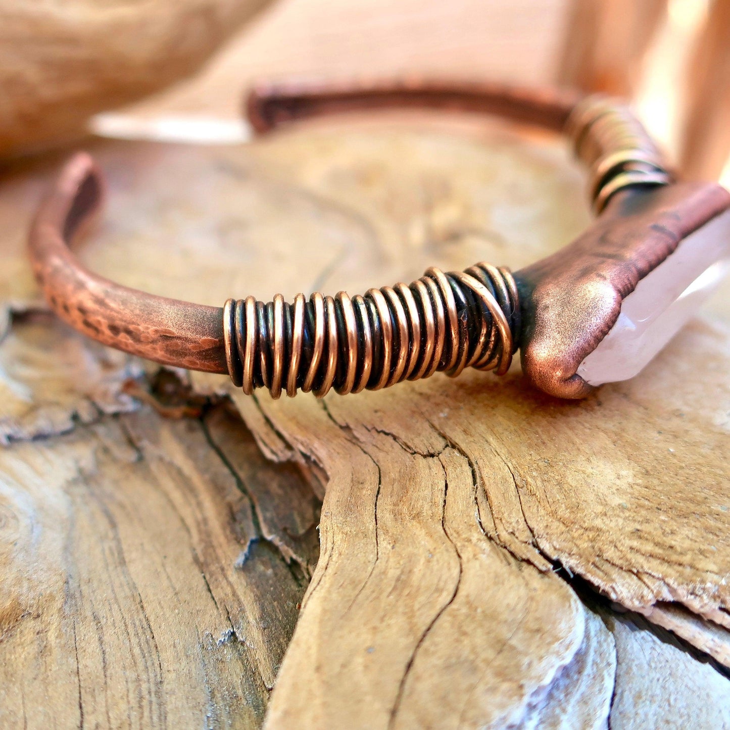 Healing Double Terminated Quartz Bracelet for Energy Amplification - Blackbird & Sage Jewelry