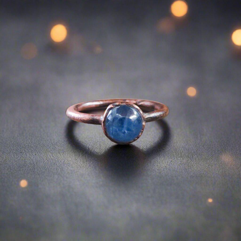 Handmade Blue Kyanite Ring for Intuition and Tranquility - Blackbird & Sage Jewelry