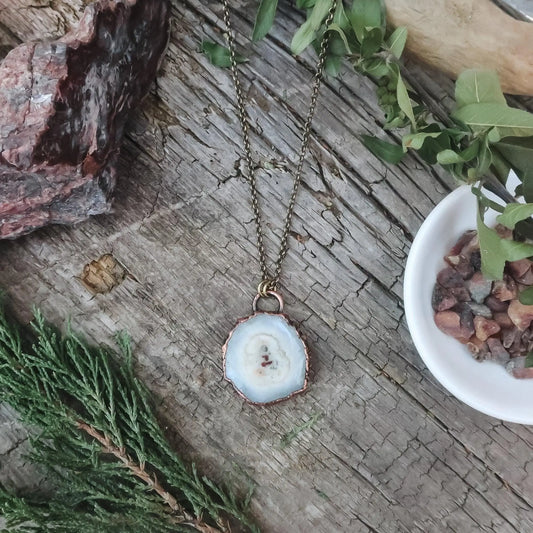 Elegant Solar Quartz Necklace with Unique Artisan Design - Blackbird & Sage Jewelry