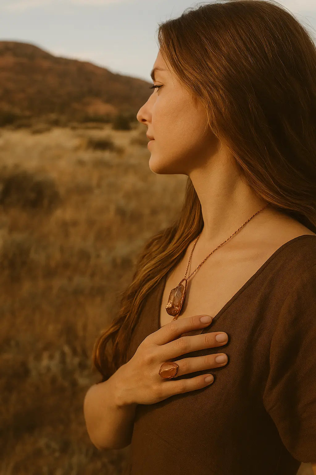 Custom Talisman Commission — Copper + Crystal, Made Just for You Blackbird & Sage Jewelry Studio