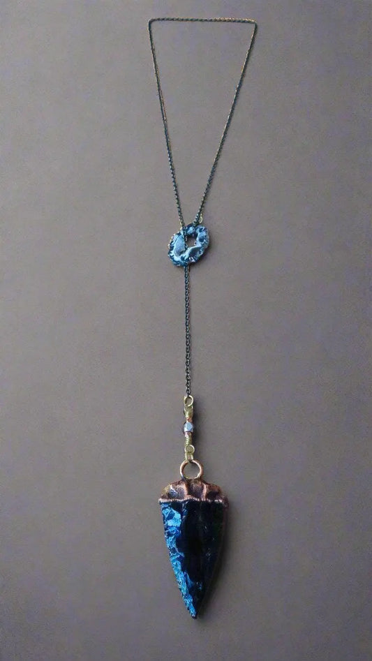 Black Obsidian Arrowhead Necklace for Grounding Strength - Blackbird & Sage Jewelry