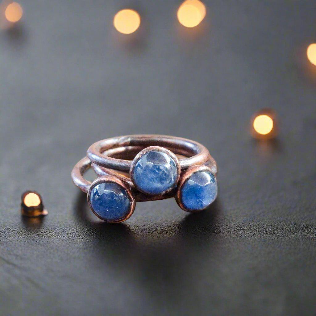 Handmade Blue Kyanite Ring for Intuition and Tranquility - Blackbird & Sage Jewelry