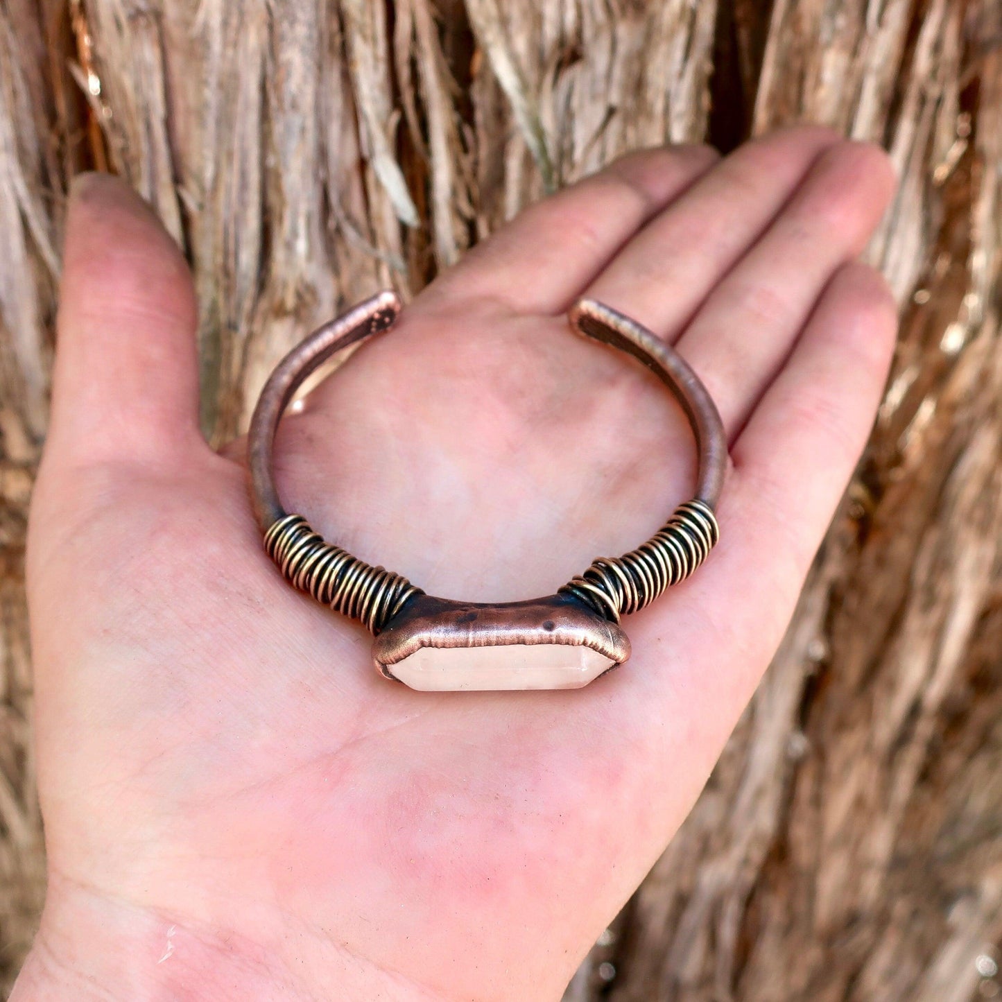 Healing Double Terminated Quartz Bracelet for Energy Amplification - Blackbird & Sage Jewelry