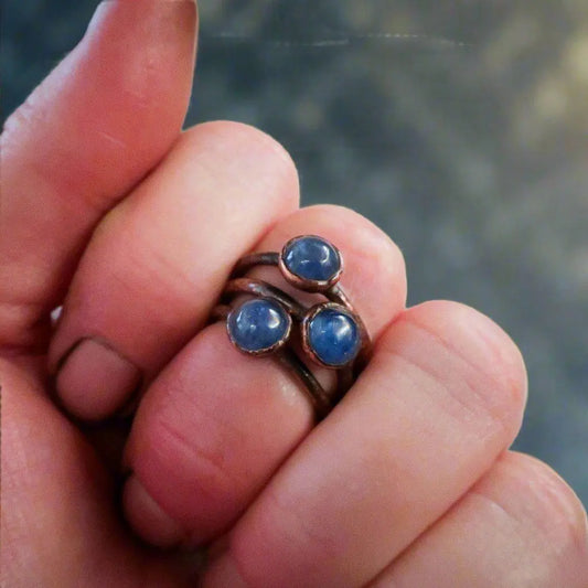 Handmade Blue Kyanite Ring for Intuition and Tranquility - Blackbird & Sage Jewelry