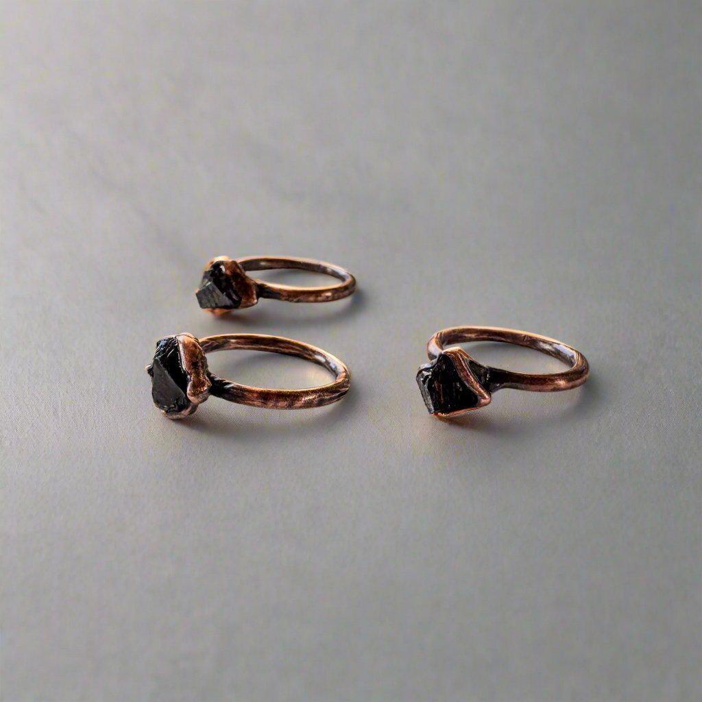 Raw Elite Shungite Ring for Healing and Protection - Blackbird & Sage Jewelry