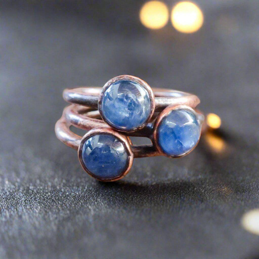 Handmade Blue Kyanite Ring for Intuition and Tranquility - Blackbird & Sage Jewelry