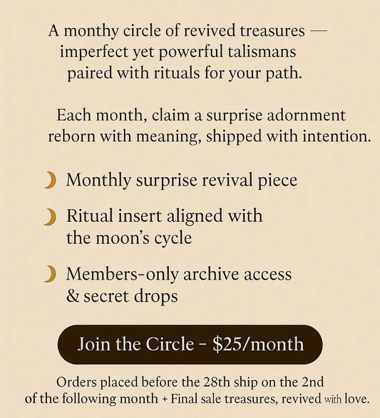 Studio Relics Club | Monthly Talisman Subscription Blackbird & Sage Jewelry Studio