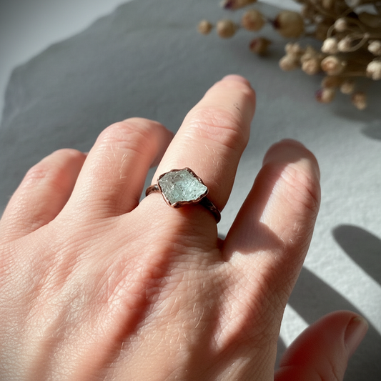 Aquamarine Ring Hand Slate