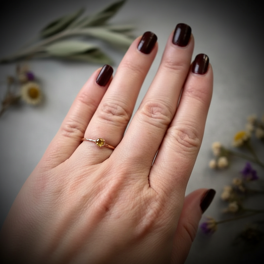 Citrine Ring Hand Shot