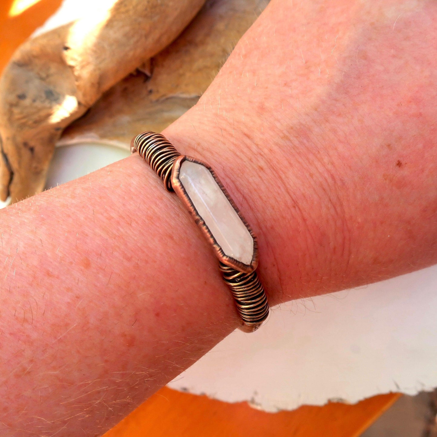 Healing Double Terminated Quartz Bracelet for Energy Amplification - Blackbird & Sage Jewelry