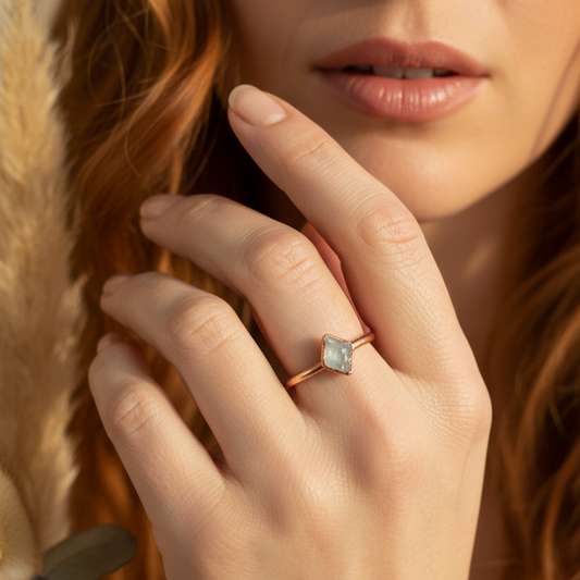 Herkimer Diamond Ring Model