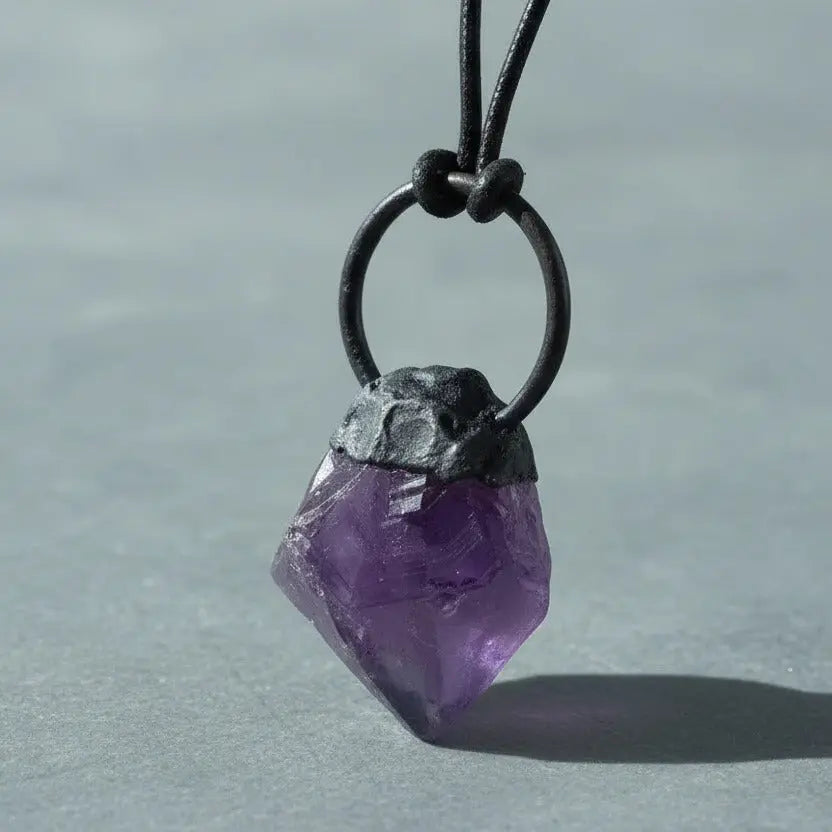 Amethyst Necklace | Electroformed Copper Jewelry