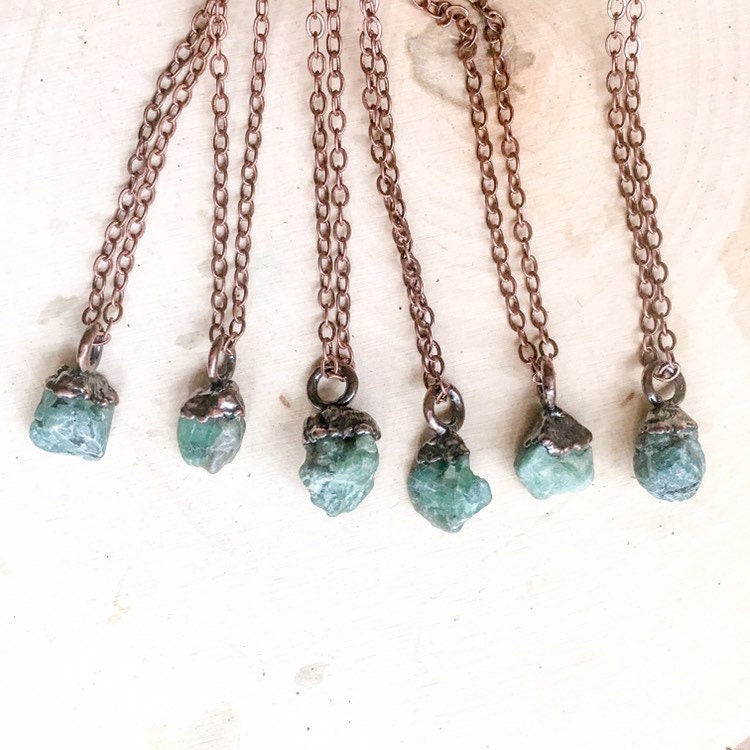 Raw Emerald Birthstone Pendant May Birthstone Jewelry Raw Layered Necklace Boho Necklace Jewelry Gift for HerBohemian Jewelry Blackbird & Sage Jewelry