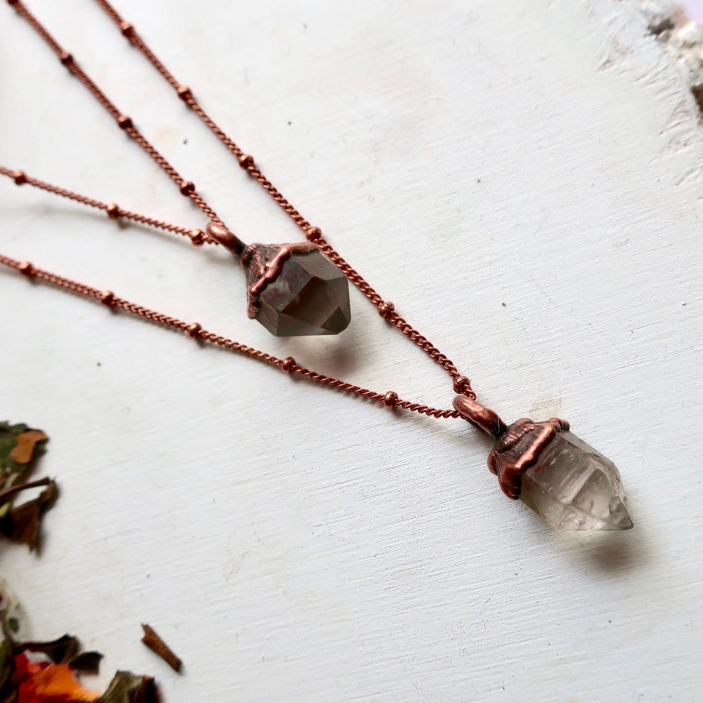 Raw Quartz Point Necklace, Quartz Jewelry, Crystal Pendant, Quartz Necklace, Rustic Jewelry, Copper and Crystals, Healing Stones Blackbird & Sage Jewelry