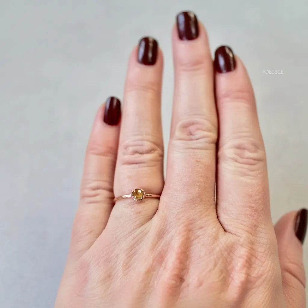 Copper Citrine Ring - Blackbird & Sage Jewelry