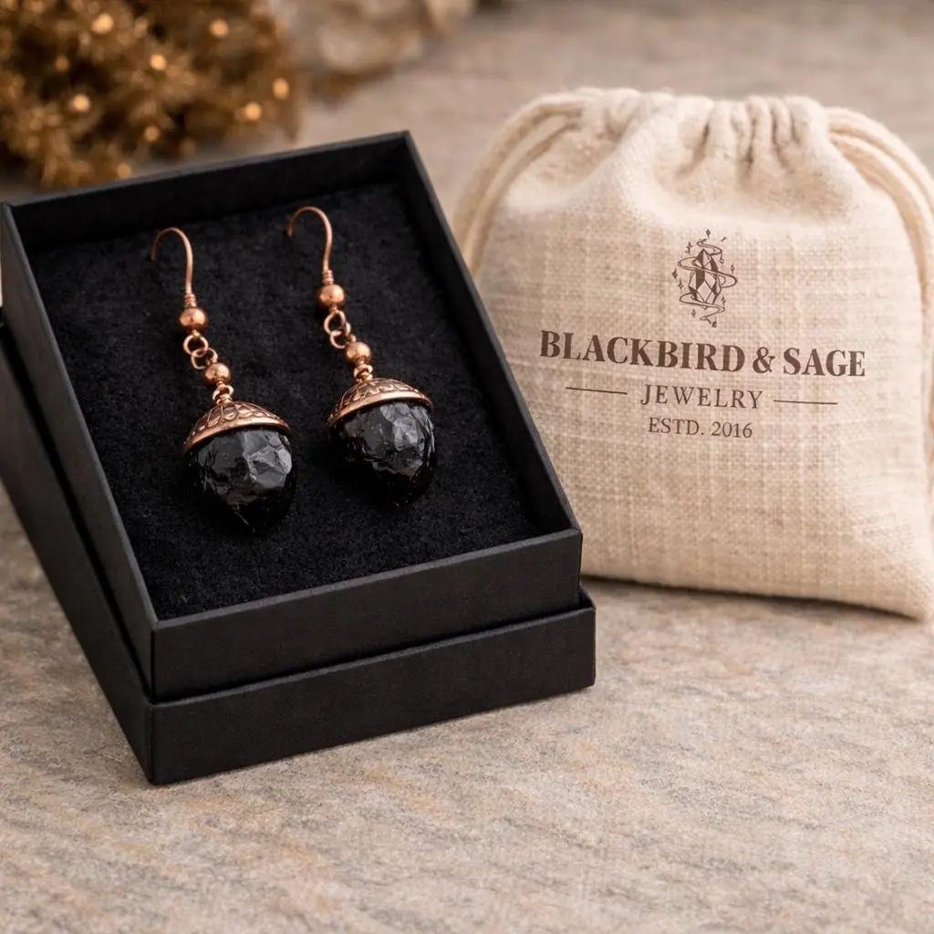 Quartz Point Earrings - Handcrafted Copper Talisman for Healing