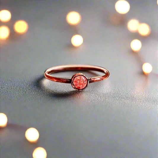Strawberry Quartz Ring | Copper - Blackbird & Sage