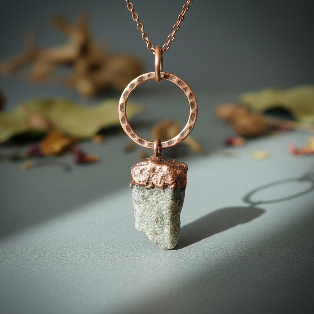 Lepidolite Circle Necklace Close-Up