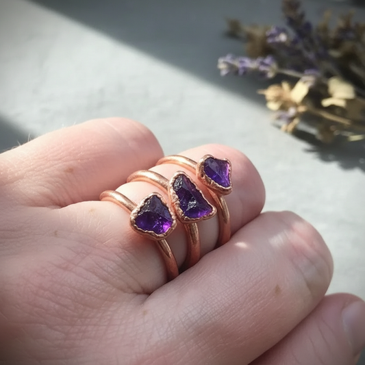 Tumbled Amethyst Hand Stack Slate