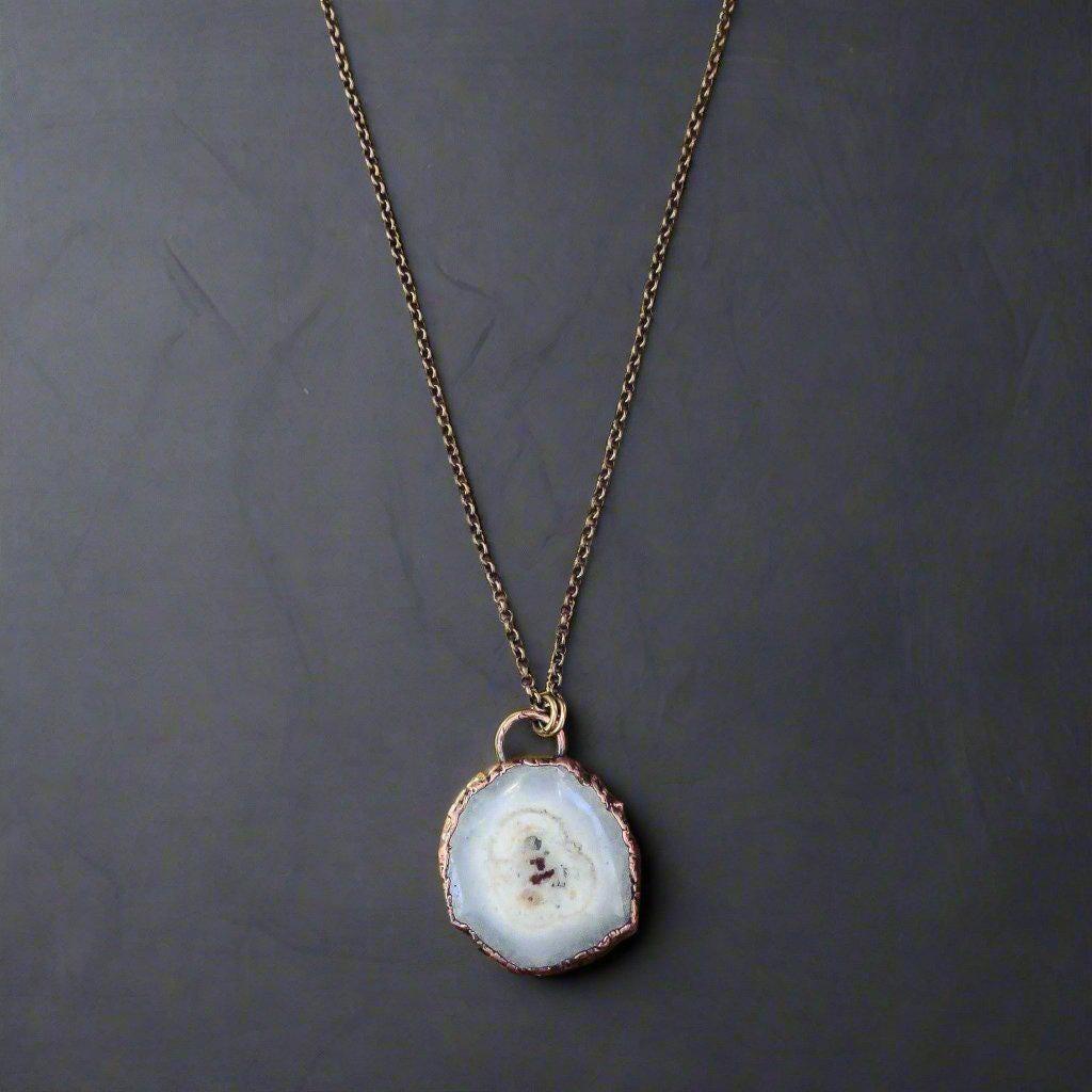 Elegant Solar Quartz Necklace with Unique Artisan Design - Blackbird & Sage Jewelry