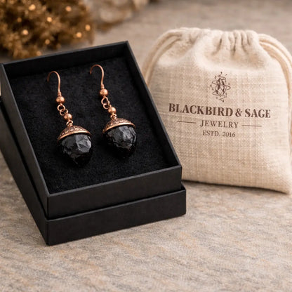 Carnelian Arrowhead Earrings | Electroformed Copper Talisman