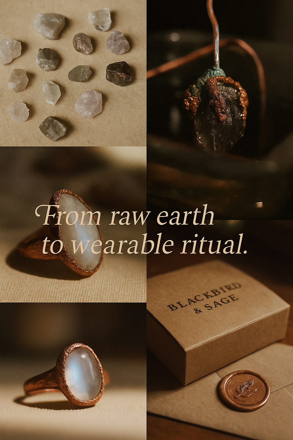 Custom Talisman Commission — Copper + Crystal, Made Just for You Blackbird & Sage Jewelry Studio