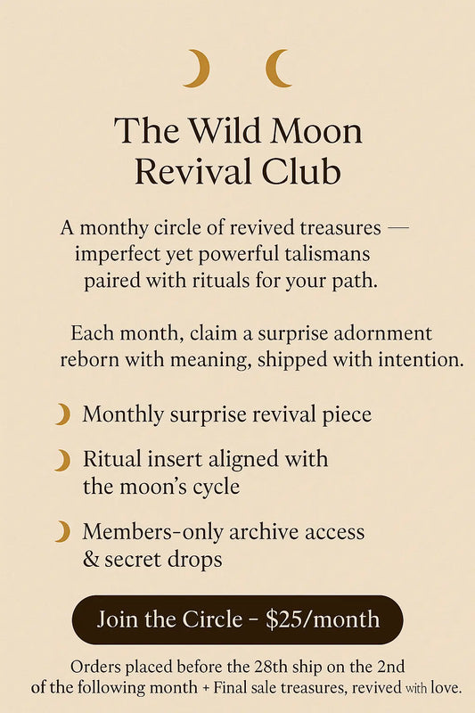 Wild Moon Revival Club | Monthly Talisman Subscription Blackbird & Sage Jewelry Studio