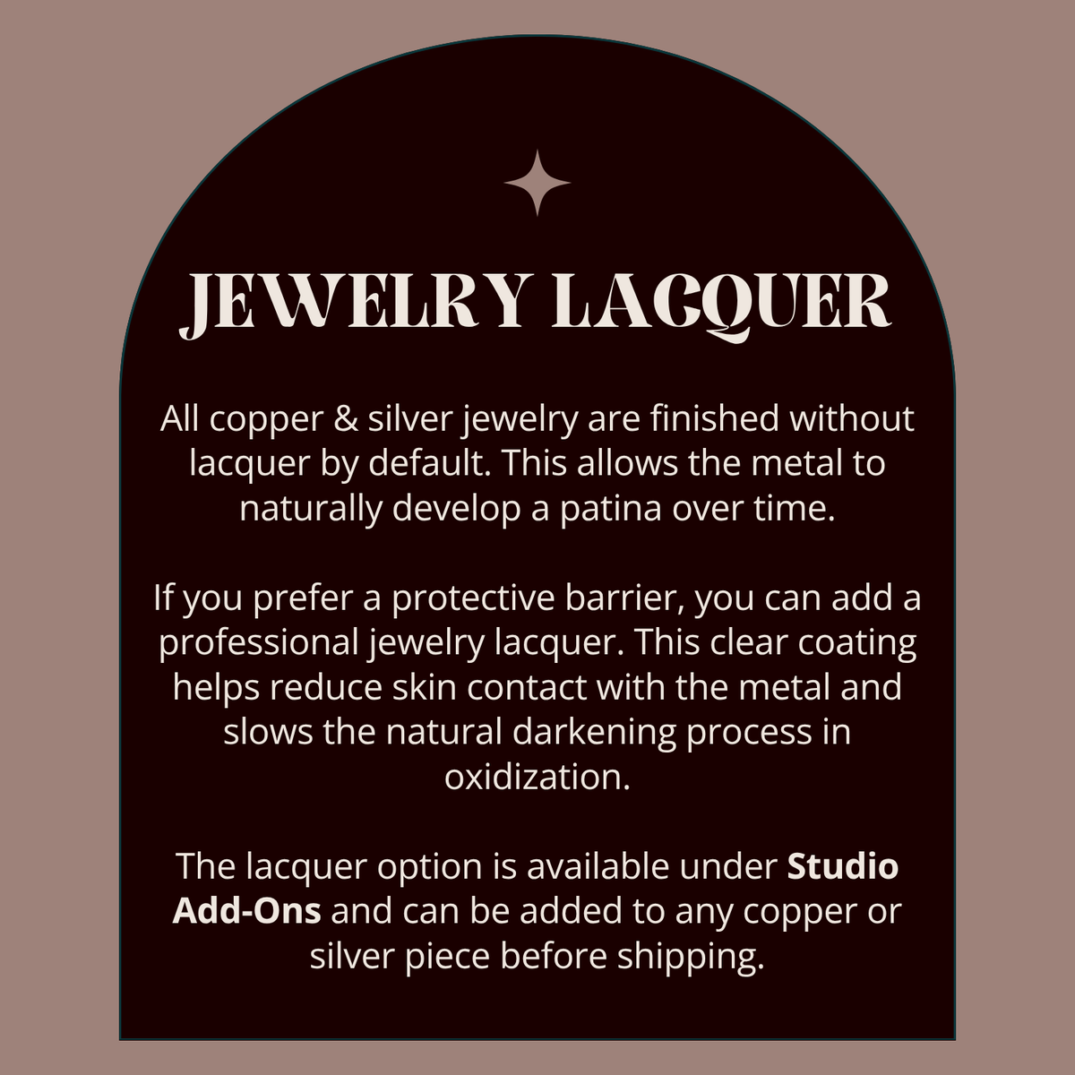 Jewelry Lacquer Protection for Blackbird & Sage by Blackbird & Sage Jewelry Studio
