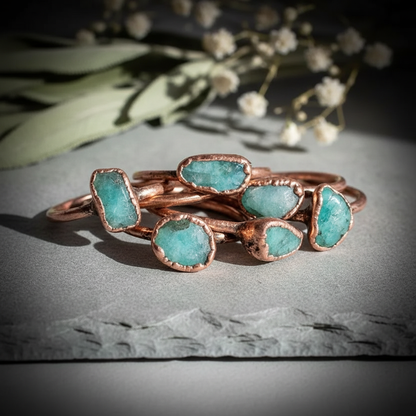 Amazonite Bright Copper Clustered Pile