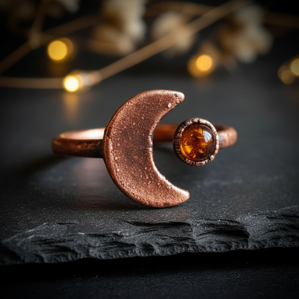 Amber Moon Ring - Hero