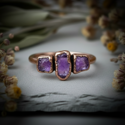 Amethyst 3 Stone Hero Square