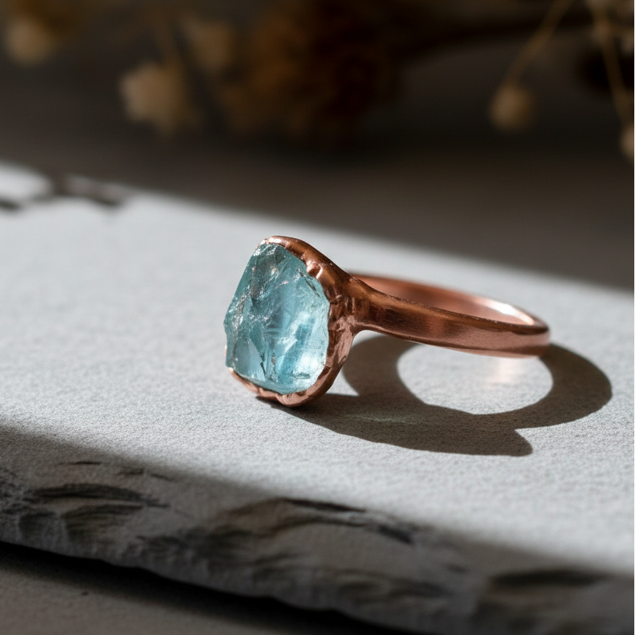 Aquamarine Ring Slate 3