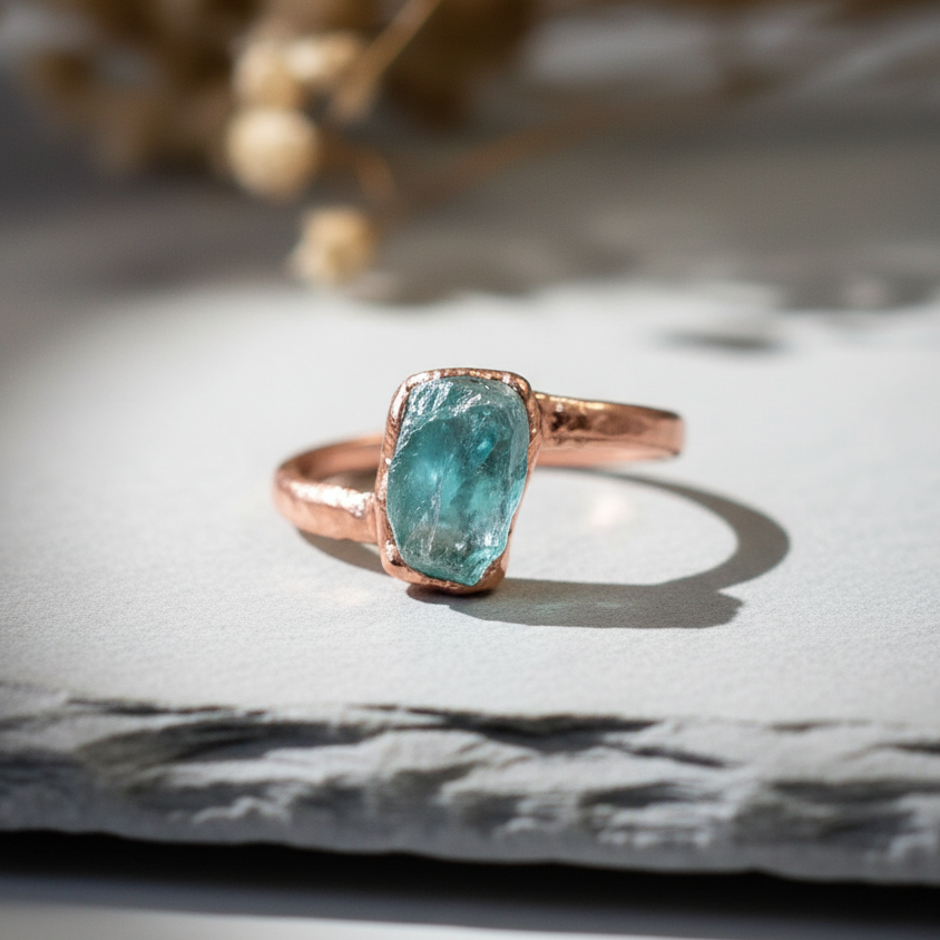 Aquamarine Ring Slate 5