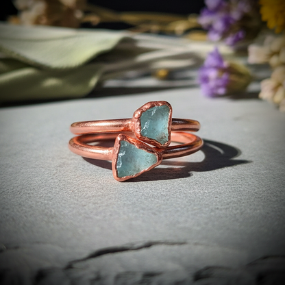 Aquamarine Ring Stack