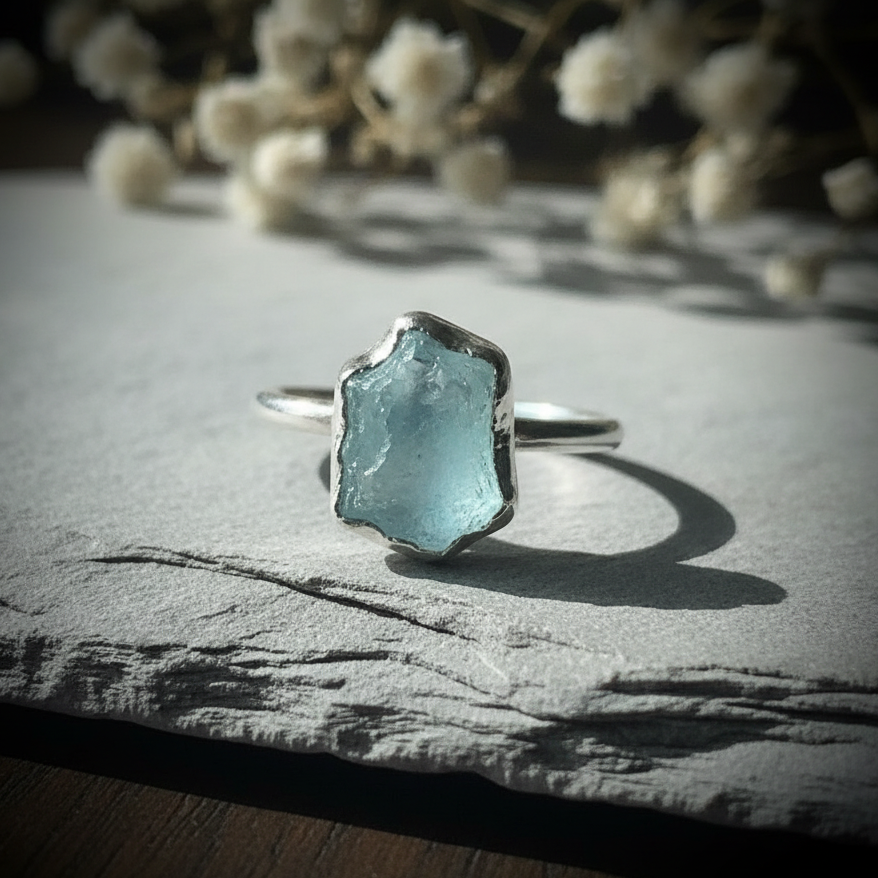 Aquamarine Silver Hero No Prongs