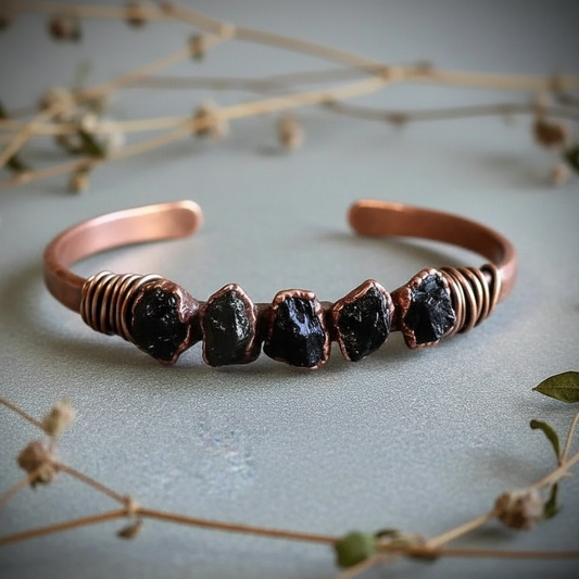 Black Tourmaline Cuff — Overhead