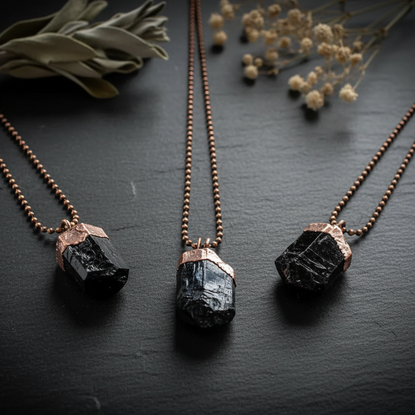 Black Tourmaline Flat Lay
