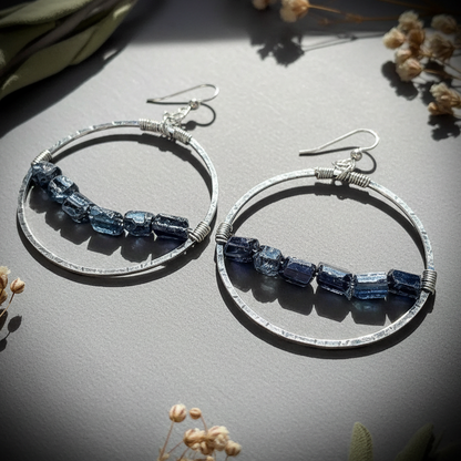 Black Tourmaline Hoop Earrings — Hero Brand Shot