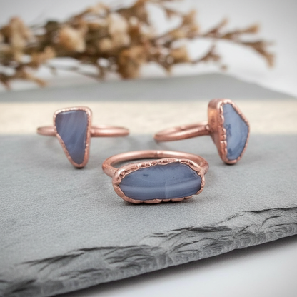 Blue Lace Agate Bright Copper Light