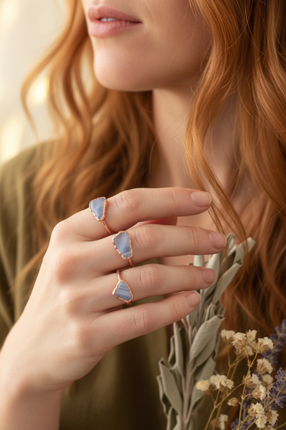 Blue Lace Agate Redhead Model