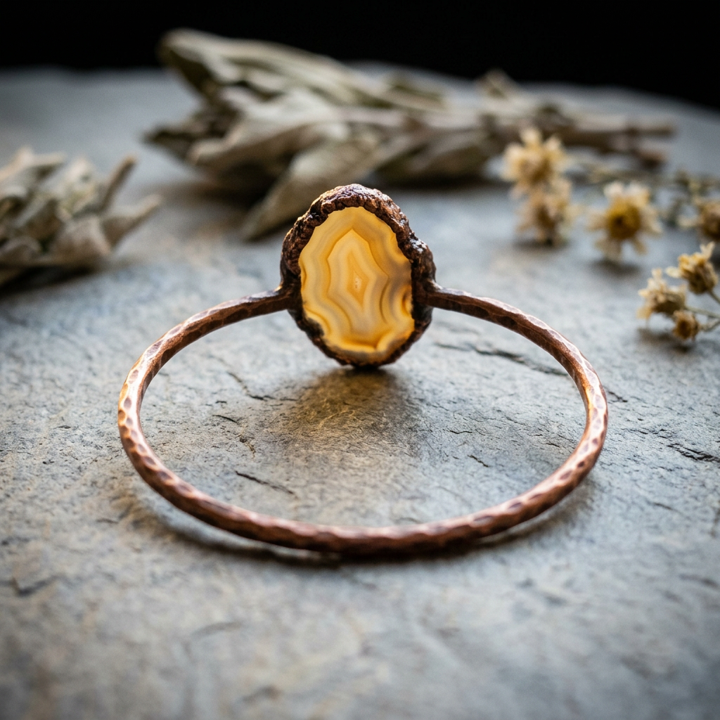 Brazilian agate bangle side-angle concept