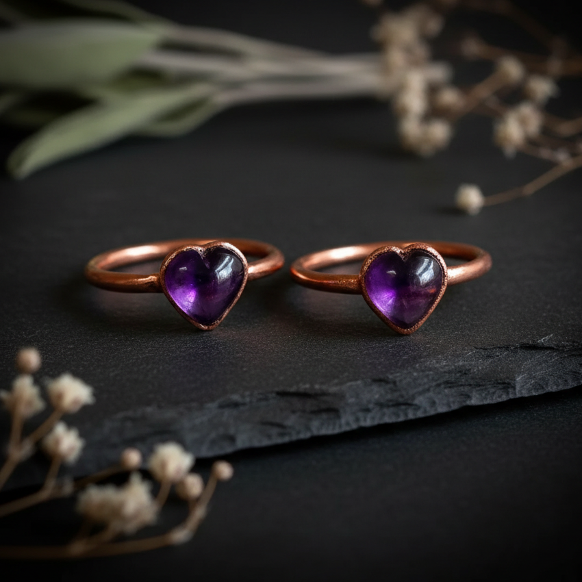 Bright copper flat lay