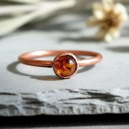 Cabochon Amber Ring Hero