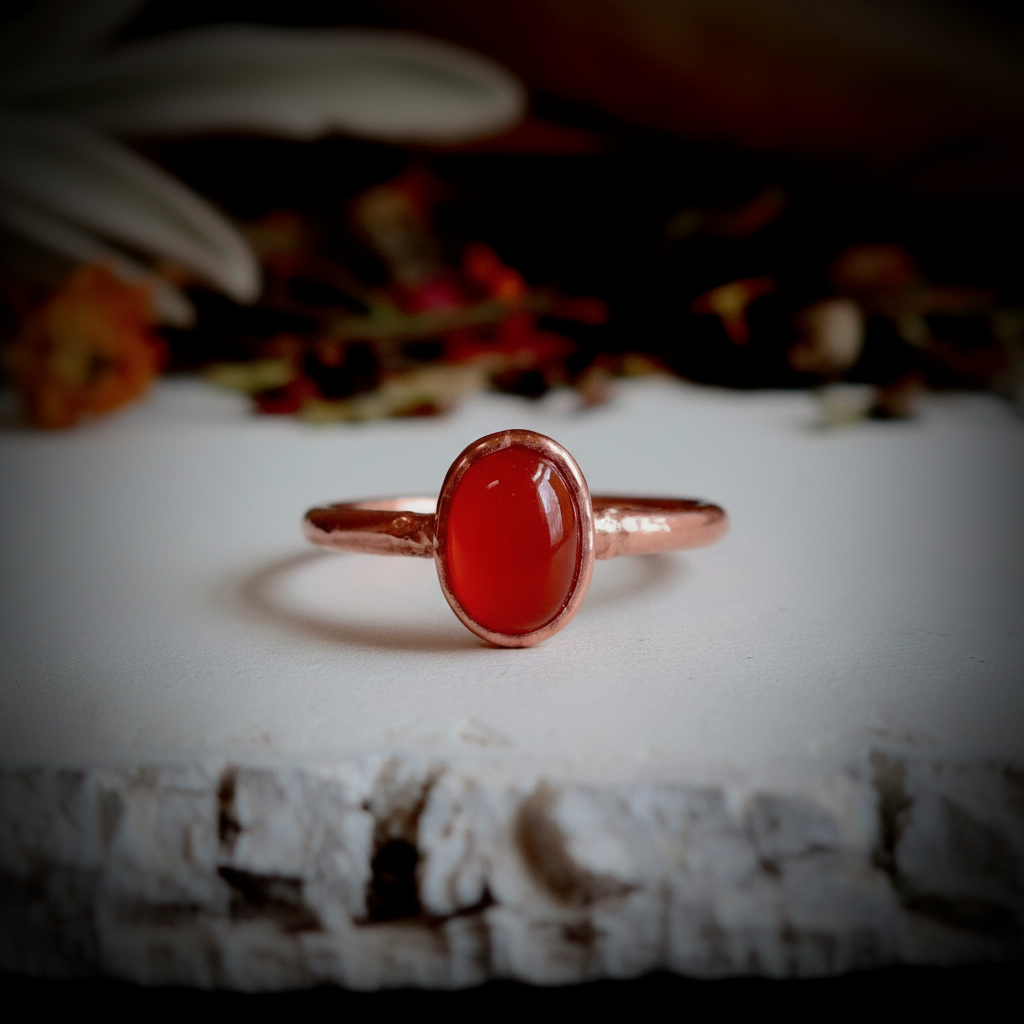 Carnelian Oval Ring Hero