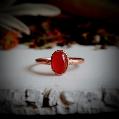 Carnelian Oval Ring Hero