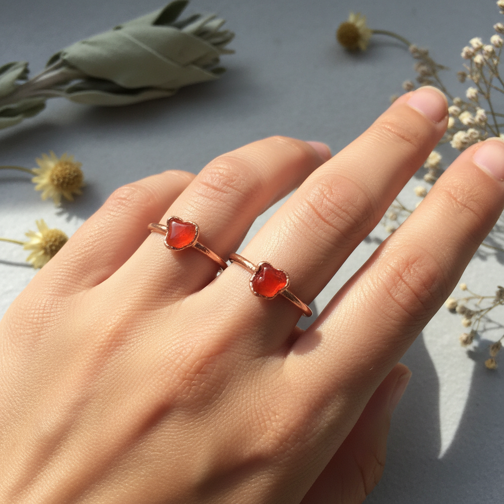 Carnelian Ring Hand Shot