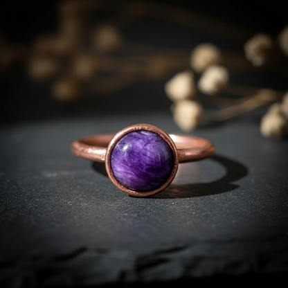 Charoite Ring – Close Up
