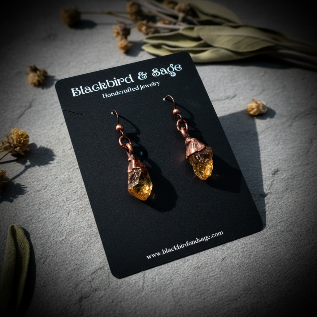 Citrine Earrings Slate 1