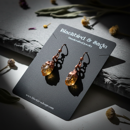 Citrine Earrings Slate 2